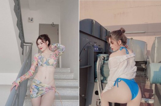 Em gái lúc nào cũng sung sướng, không chịu chán