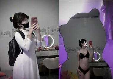 Thu Hiền cởi áo dài làm tình