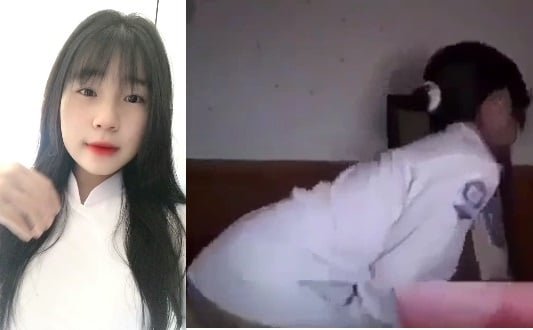 Nữ sinh để bạn trai dẫn dắt trong giây phút mê đắm